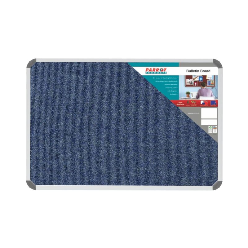 Bulletin Board Ribbed Aluminium Frame (900x600mm – Denim)