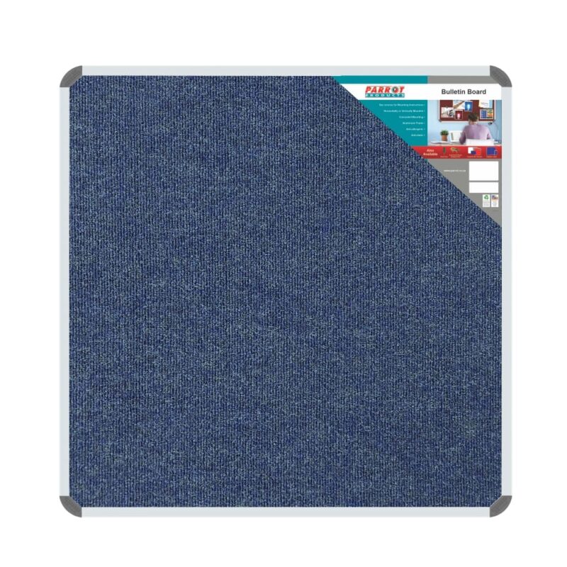 Bulletin Board Ribbed Aluminium Frame (900x900mm – Denim)