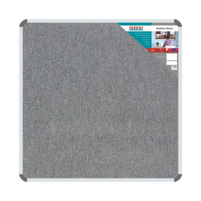 Bulletin Board Ribbed Aluminium Frame (900x900mm – Laurel)