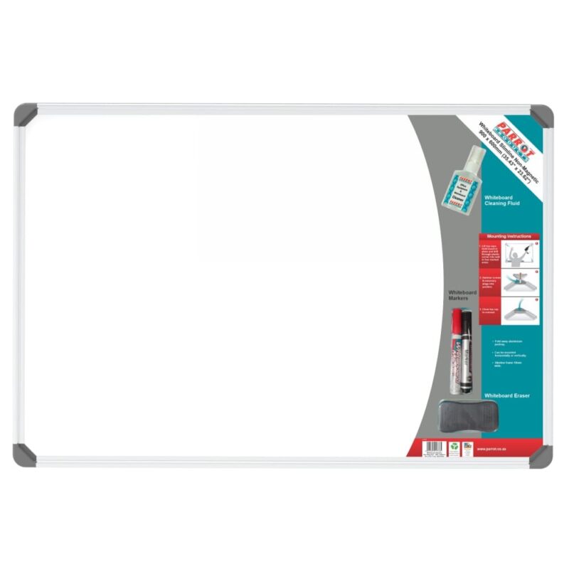 Slimline Non-Magnetic Whiteboard (900*600mm – Retail)