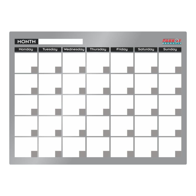 Cast Acrylic Monthly Planner (Cast Acrylic – 600 x 450mm)