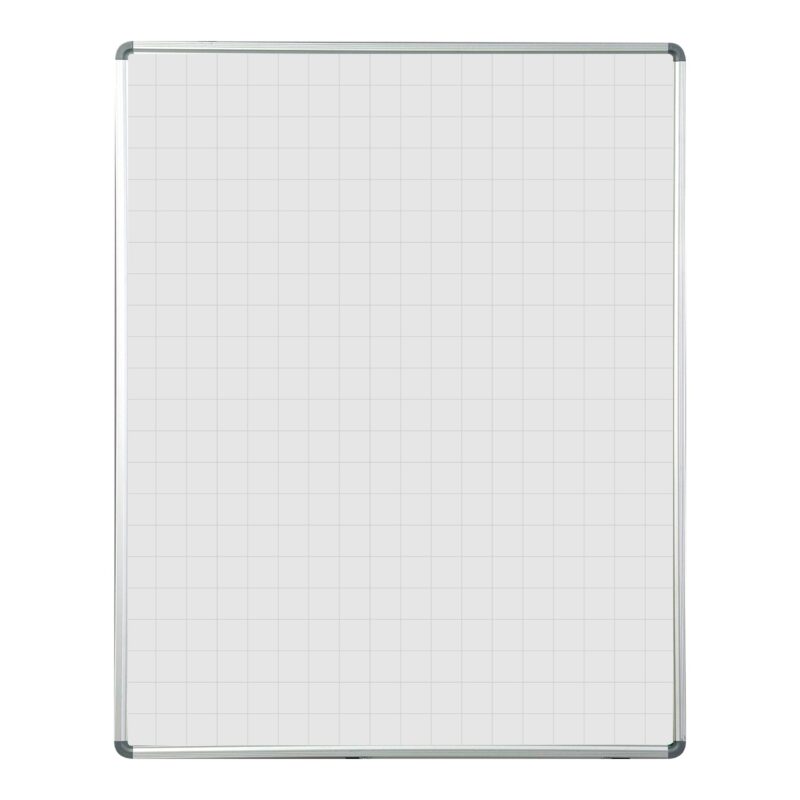 Educational Board Magnetic Whiteboard (1220*920 – Grey Squares – Side Panel – Option A)