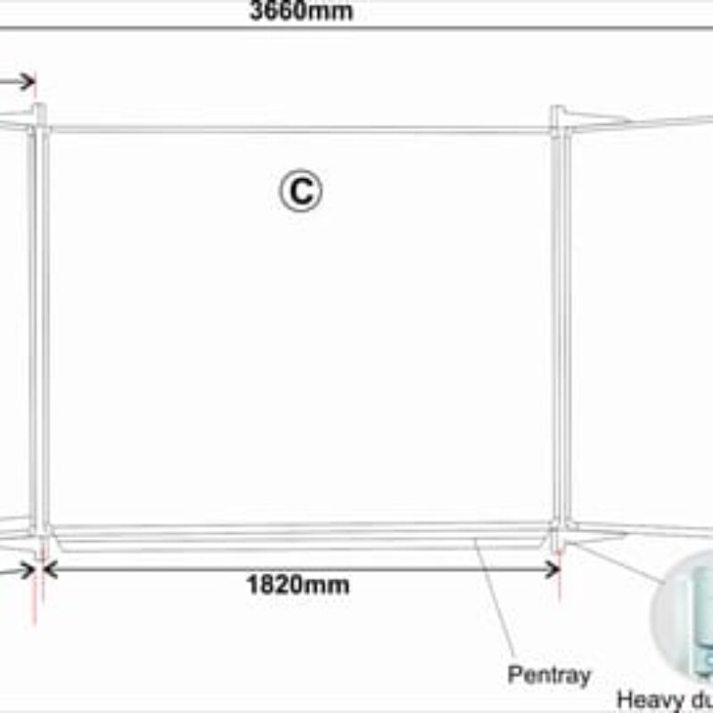 Educational Board Magnetic Whiteboard (1220*910 – Squares and Lines – Swing Leaf – Option B)