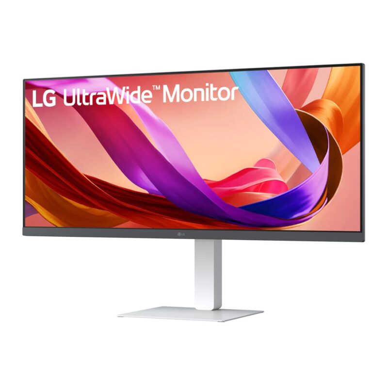 LG UltraWide 34″ FHD IPS White Monitor 100Hz USB-C incl Speaker