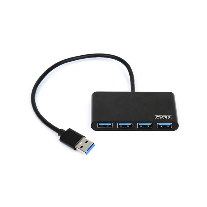 Port USB3.0 Black Plug & Play 4-port Hub