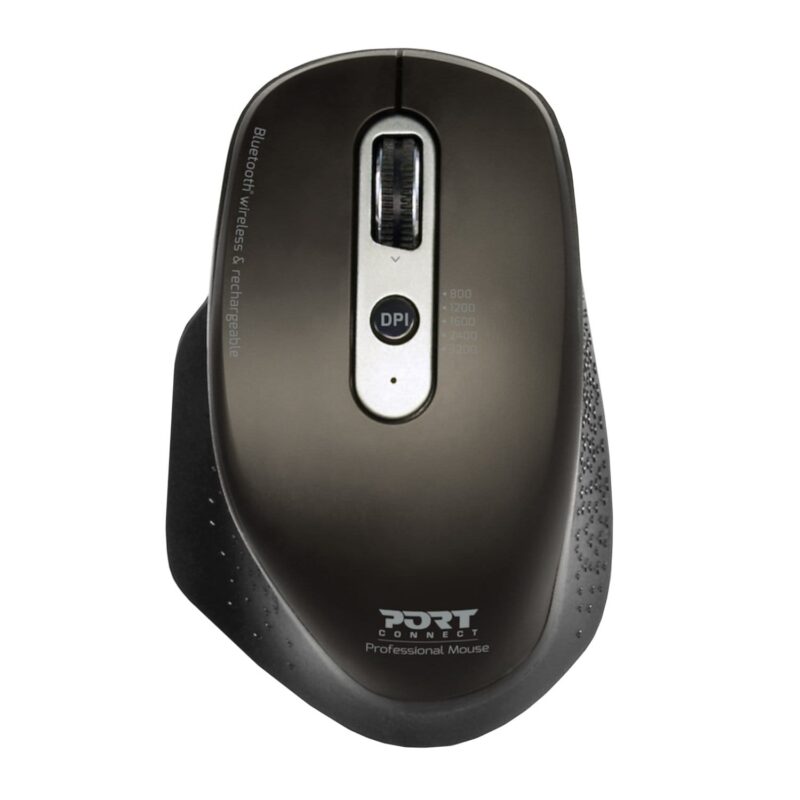 Port Connect Bluetooth Wireless and Rechargeable Executive Mouse – Black