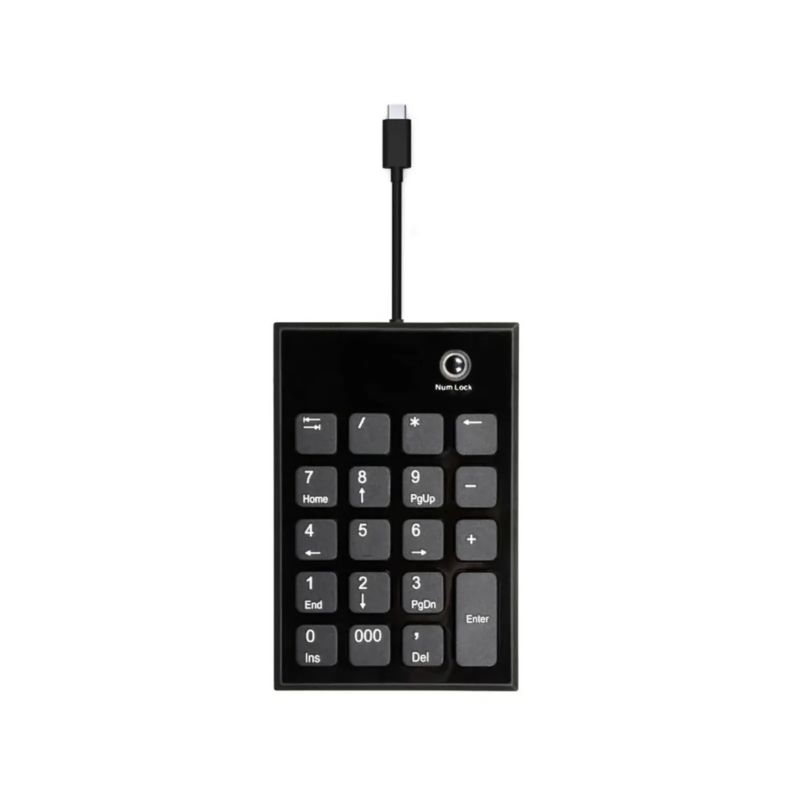 Port Black USB-A & USB-C Numeric Keypad