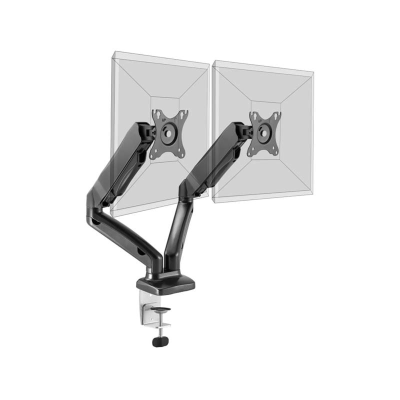 Port Dual-Screen Vesa Mountable up to 32″ Desk Monitor Arm