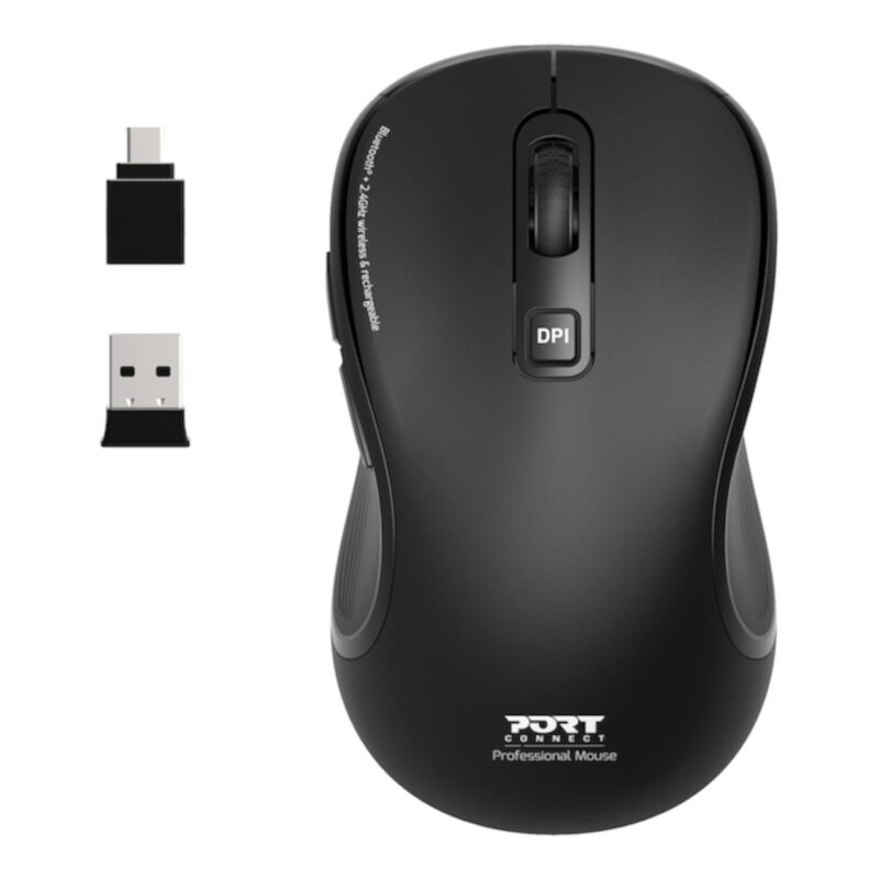 Port Connect Essential Bluetooth Wireless Rechargeable Mouse