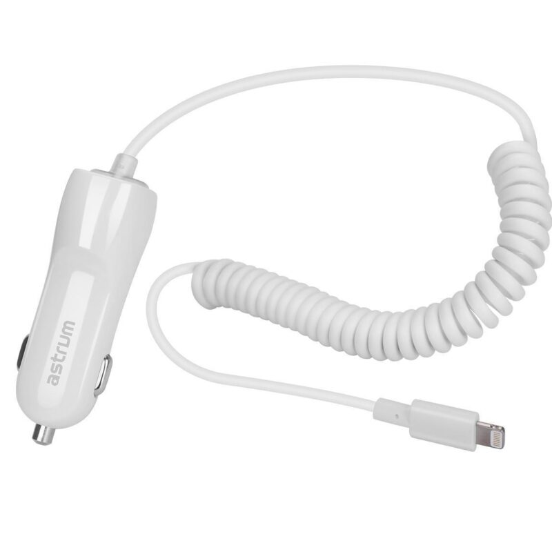 CC390 8 pin Lightning MFI Car Charger – White