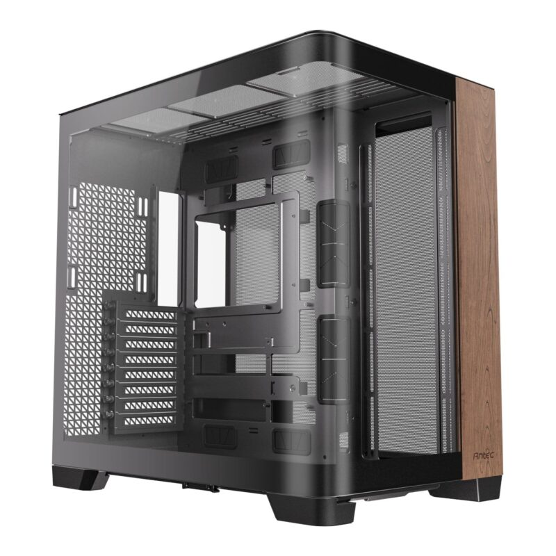 Antec C8 Curved Wood E-ATX | ATX | Micro-ATX | ITX Dual Chamber Gaming Chassis – Black