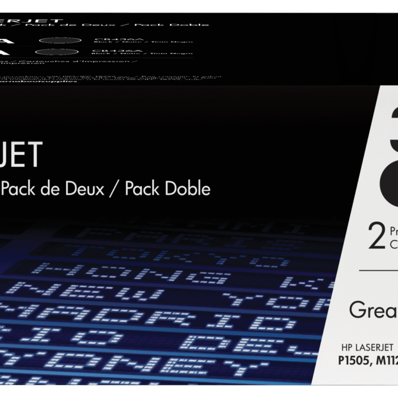 HP 36A Black Toner Cartridge Dual Pack