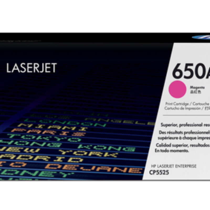 HP 650A Color LaserJet CP5525 Magenta Print Toner Cartridge