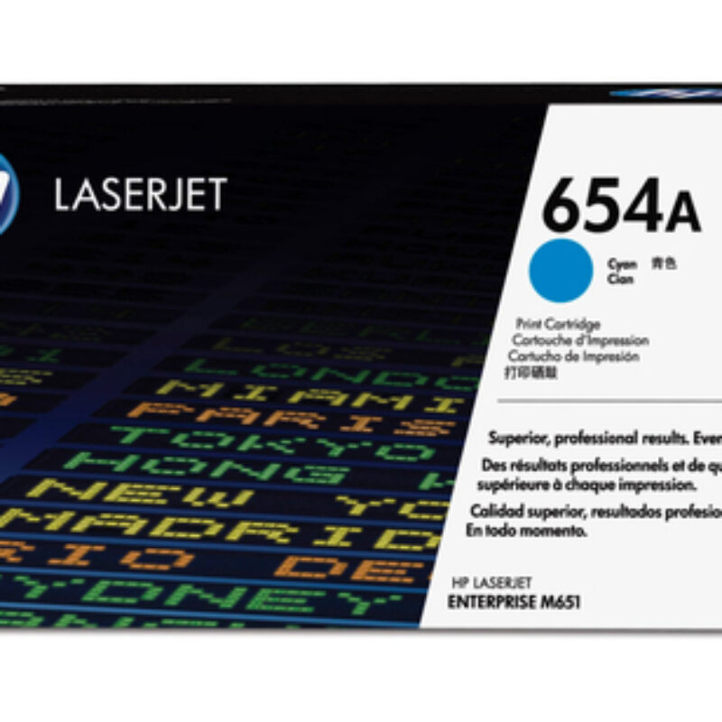 HP 654A Cyan Toner Cartridge