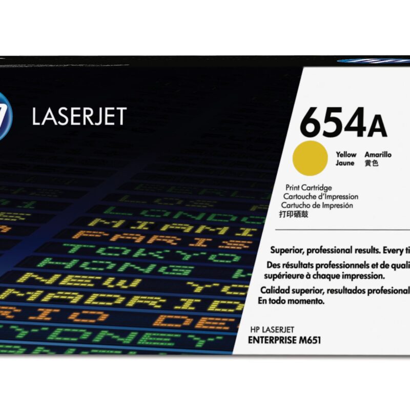 HP 654A Yellow Toner Cartridge
