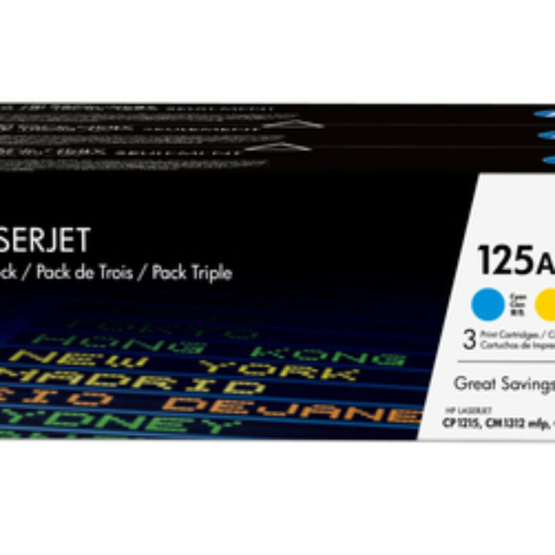 HP 125A Tri-Pack Toner Cartridges (CMY)