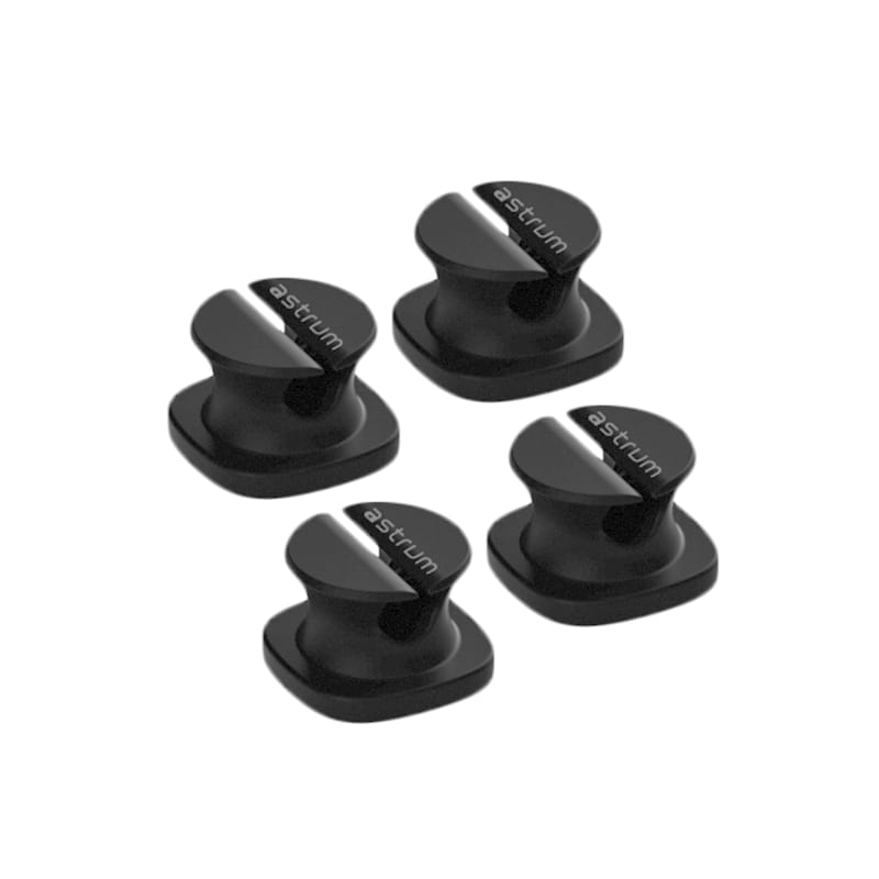 CO060 Mini Cable Organizer Clips – 4 Piece Set for Cable Management – Black