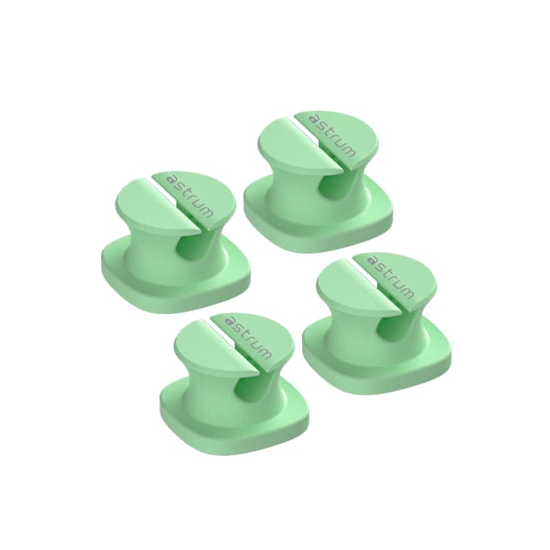 CO060 Mini Cable Organizer Clips – 4 Piece Set for Cable Management- Green