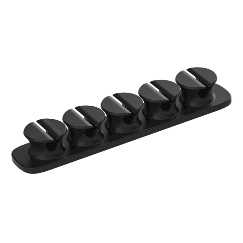 CO110 Cable Organizer Clips – 5 Bays, 4 Storage Compartments – Black