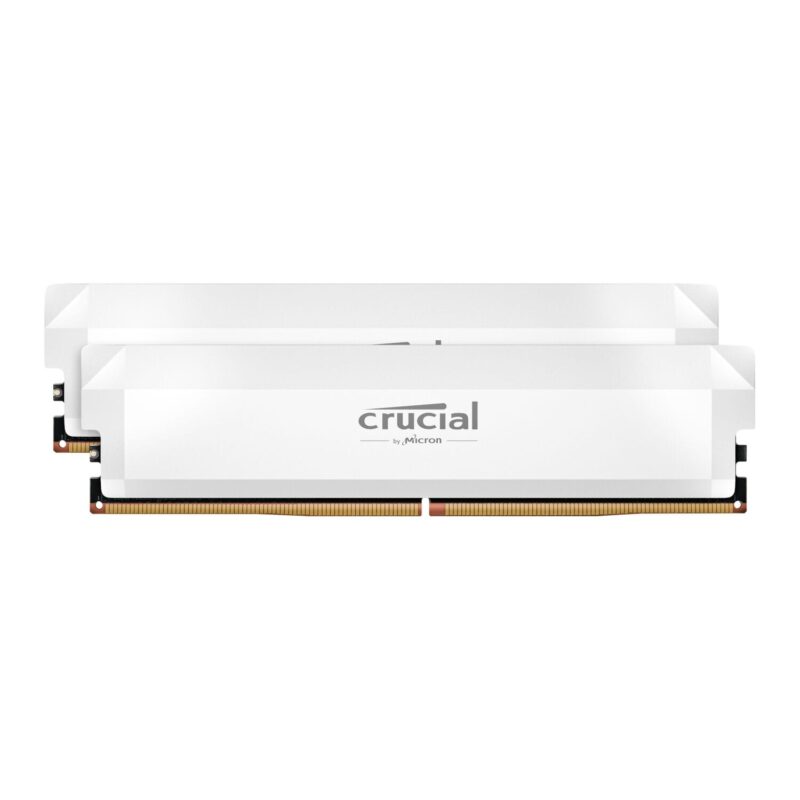 Crucial Pro DDR5-6000 64GB Overclocking Memory Kit – White