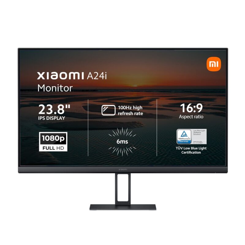 Xiaomi A24i 24″ Full HD 1080p IPS Monitor (100Hz, 6ms, 16:9, HDMI/DP, Flicker-Free, and VESA Mount)