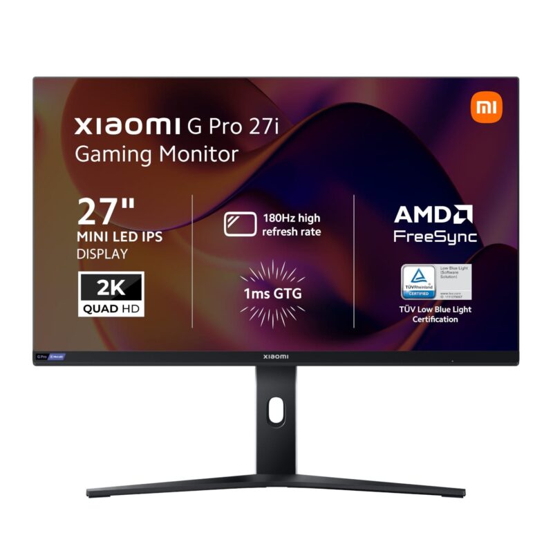 Xiaomi G Pro 27i 27″ 2K 1440p Mini LED IPS Gaming Monitor (180Hz, 1ms, 16:9, HDMI/DP, AMD FreeSync, and HDR1000)
