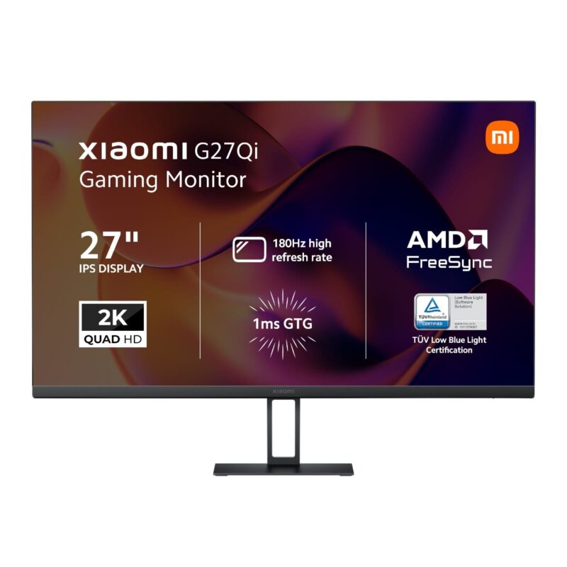 Xiaomi G27Qi 27″ 2K 1440p IPS Gaming Monitor (180Hz, 1ms, 16:9, HDMI/DP, and AMD FreeSync)
