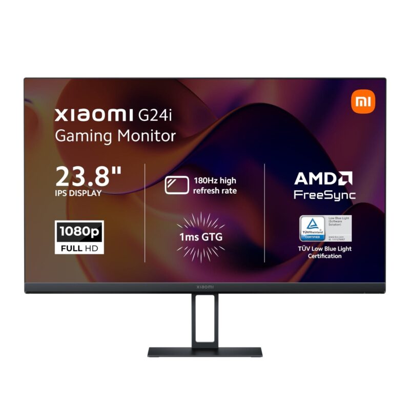 Xiaomi G24i 24″ Full HD 1080p IPS Gaming Monitor (180Hz, 1ms, 16:9, HDMI/DP, and AMD FreeSync)