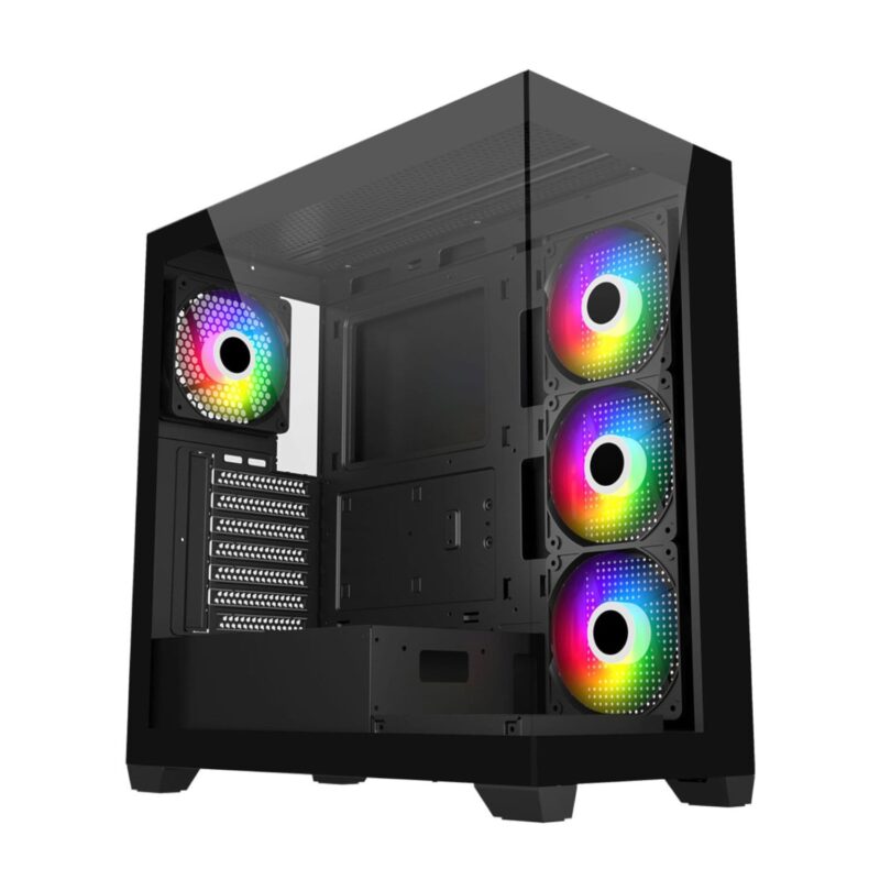 FSP M340 ARGB ATX Gaming Chassis – Black