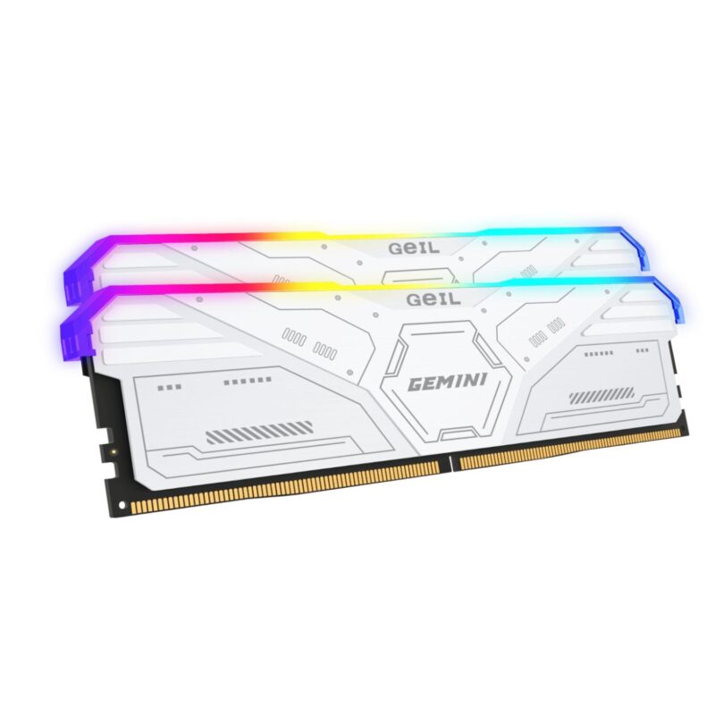 GeiL Gemini RGB 32GB KIT(2X16GB) 6000MHz DDR5 Desktop Gaming Memory – White