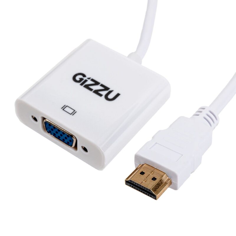 Gizzu 1080P HDMI to VGA Adapter with Audio