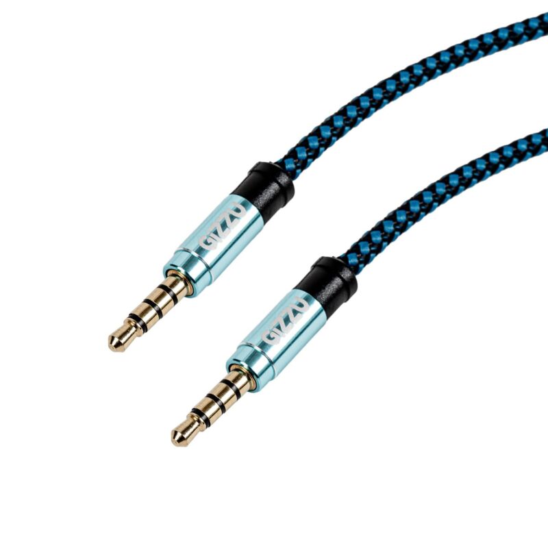 Gizzu 3.5mm AUX Cable 1.5m – Black/Blue