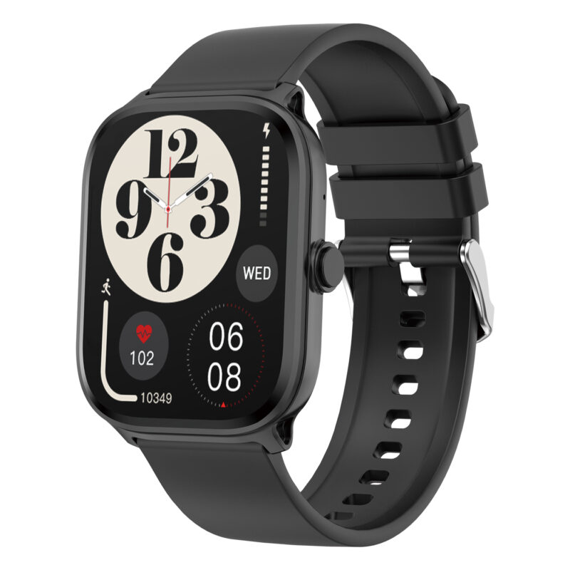 MT310 Smart Watch 2.01" HD IPX68 with BT Calls Sports HR BP BO – Black