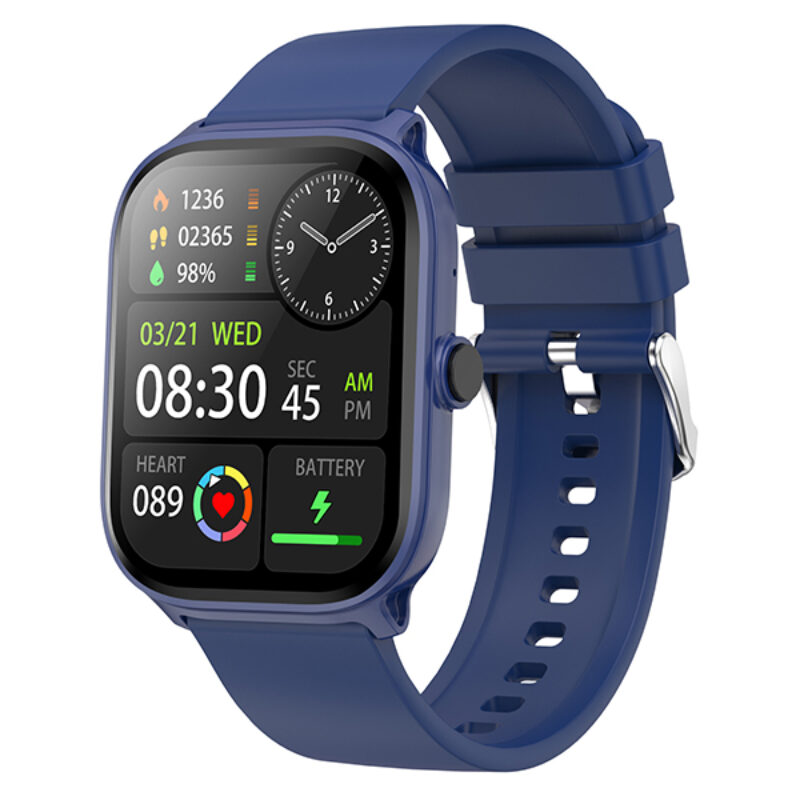 MT310 Smart Watch 2.01" HD IPX68 with BT Calls Sports HR BP BO – Blue