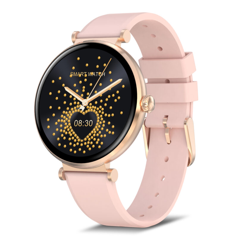 MT510 Smart Watch 1.32" AMOLED IPX68 with BT Calls Sports HR BP BO – Rose Gold