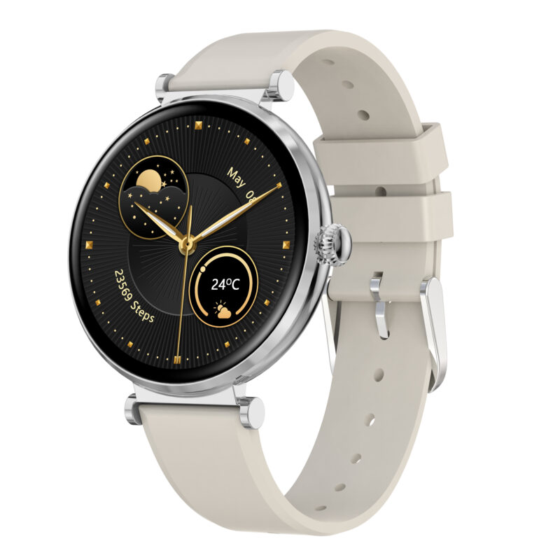 MT510 Smart Watch 1.32" AMOLED IPX68 with BT Calls Sports HR BP BO – Silver