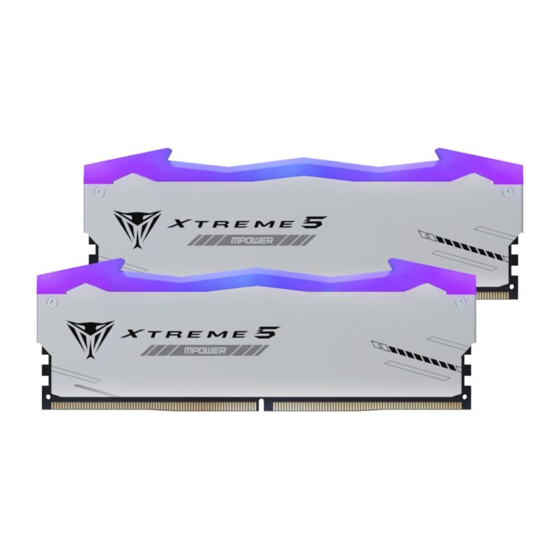 Patriot Viper Xtreme 5 RGB MPower 32GB 6000MHz DDR5 Desktop Gaming Memory Kit – Silver