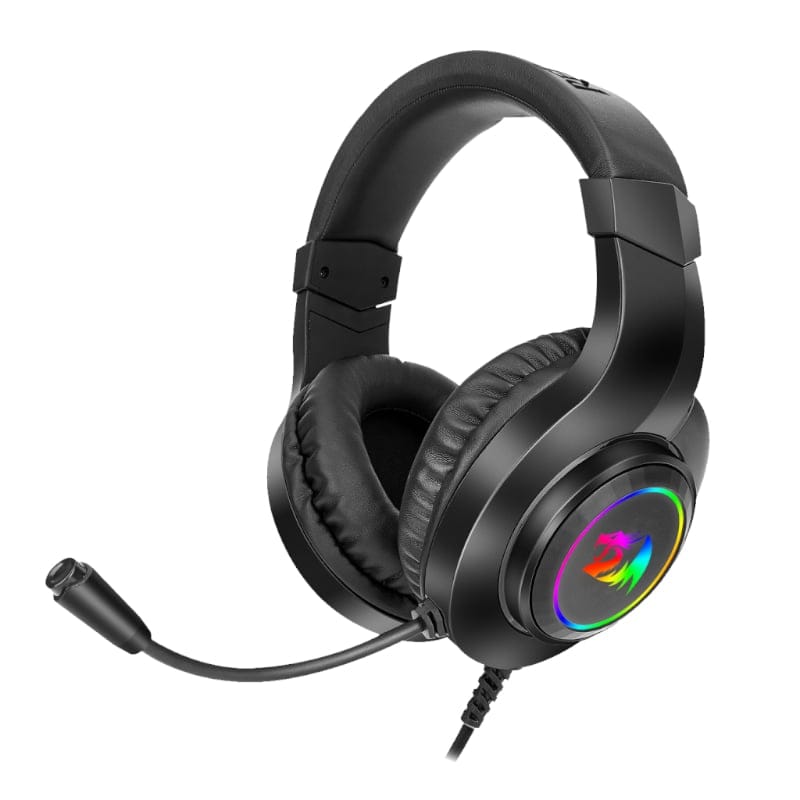 REDRAGON Over-Ear HYLAS Aux (Mic and Headset)|USB (Power Only)
RGB Gaming Headset – Black