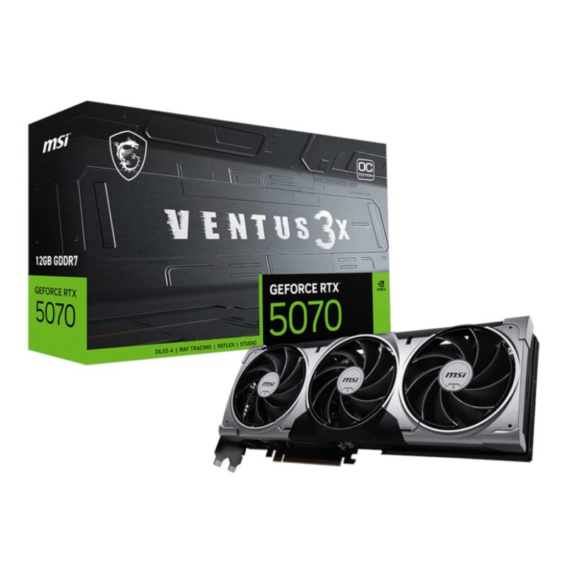 MSI GeForce RTX 5070 12GB VENTUS 3X OC Graphics Card – PCIe 5.0