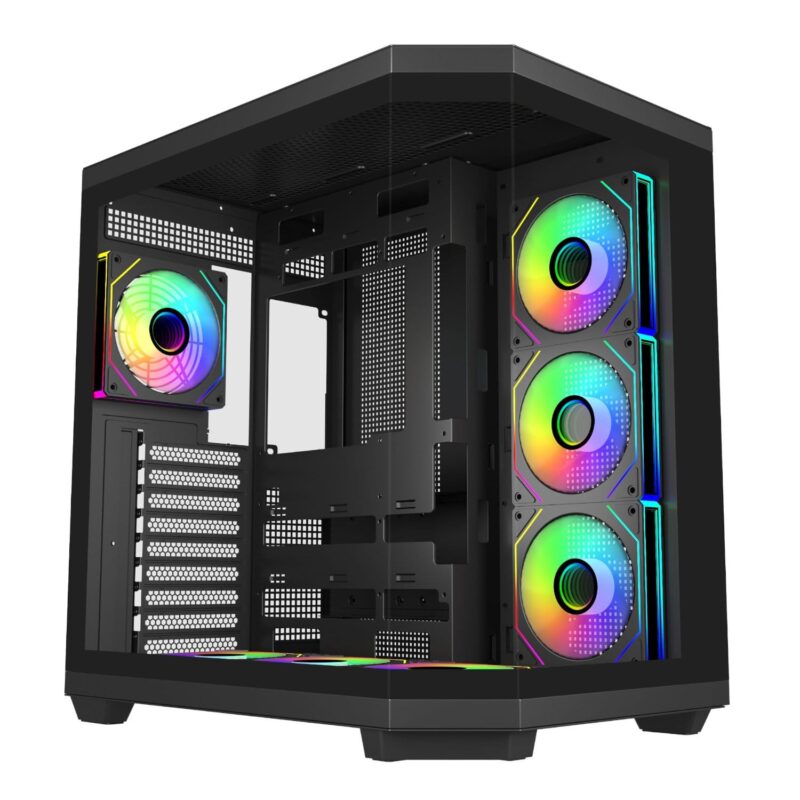 FSP U580 ARGB ATX Ultra Tower Gaming Chassis – Black