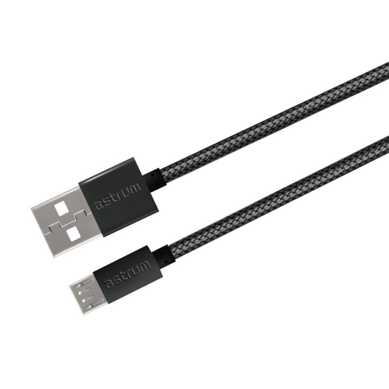 Verve UM30 2A USB-A to Micro USB Charge & Sync Braided Cable – Black