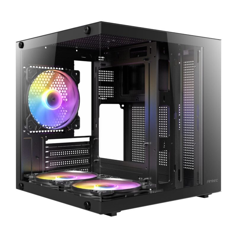 Antec VCX10M RGB Micro-ATX | ITX ARGB Mini -Tower Gaming Chassis – Black