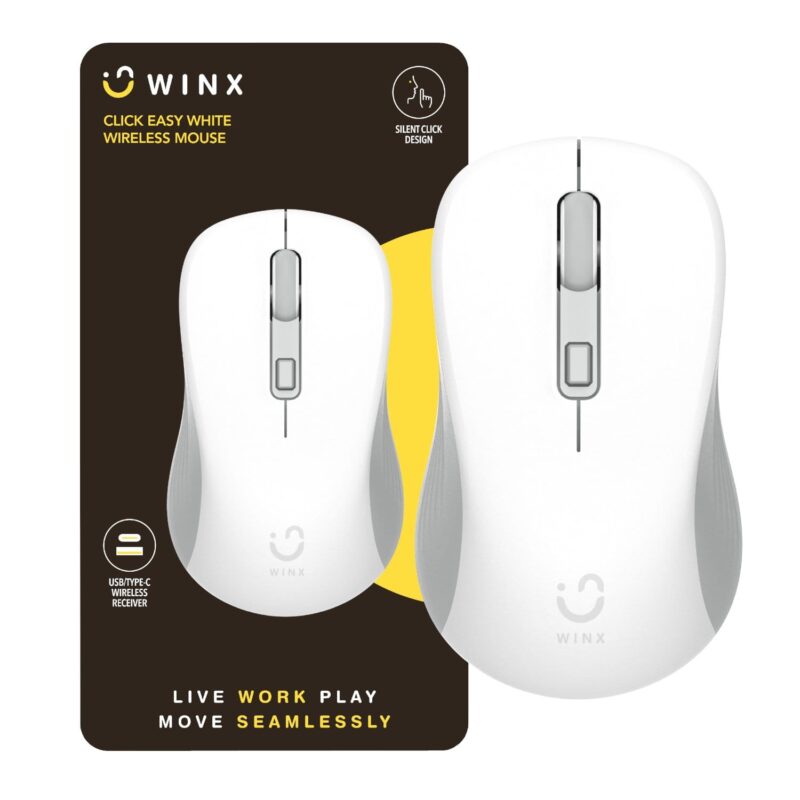 WINX CLICK Easy 1600DPI 2.4GHz Wireless Mouse – White