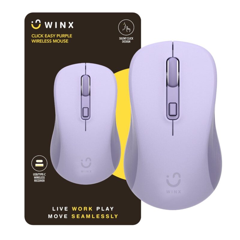 WINX CLICK Easy 1600DPI 2.4GHz Wireless Mouse – Purple