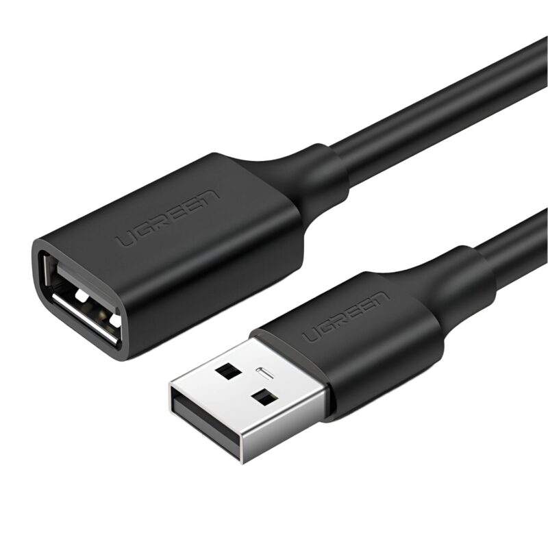 UGREEN USB 2.0 Extension Cable – Male to Female, 480Mbps Data Transfer – 1m