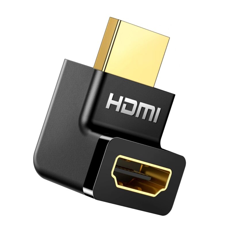 UGreen HD112 HDMI 4K Male to Female Up-angled Connector – Black