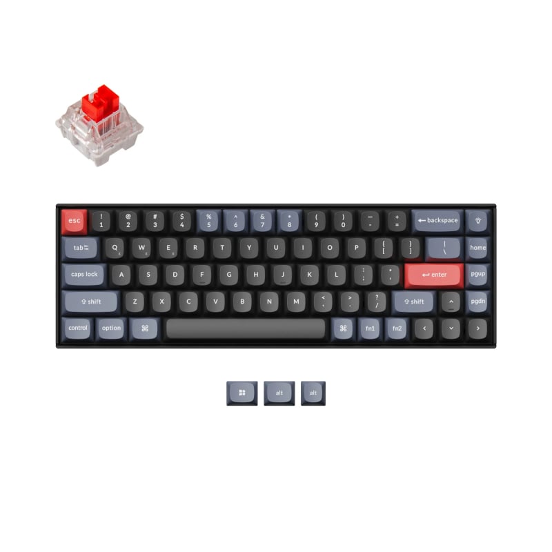 Keychron K6 Pro 65% Red G Pro Switches RGB Wireless Keyboard – Black