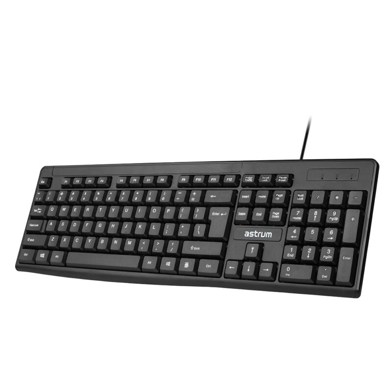USB Keyboard 1.3m Slim 104 Keys Black – KB080