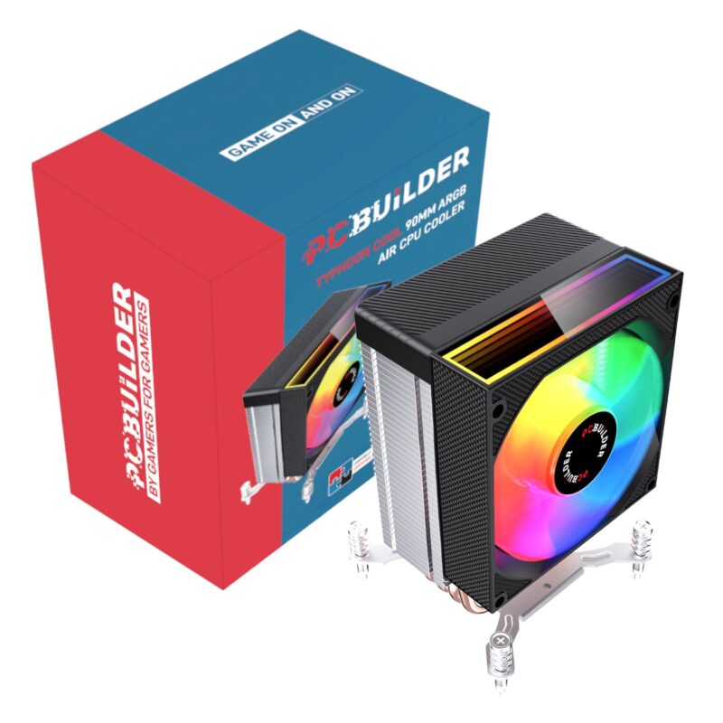 PCBuilder TYHPOON COOL 90mm Air CPU Cooler – Black