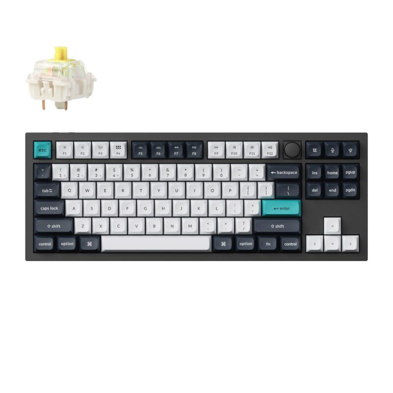 Keychron Q3 Max QMK/VIA 80% Wireless Custom Mechanical Keyboard (Banana Switch) – Carbon Black